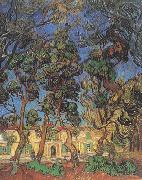 Vincent Van Gogh Trees in the Garden of Saint-Paul Hospital (nn04) oil painting picture wholesale